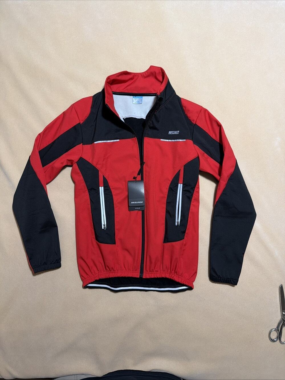 Arsuxeo Bike Racing Riding Jacket Coat, Cycling Wear, Water Resistance, Size M